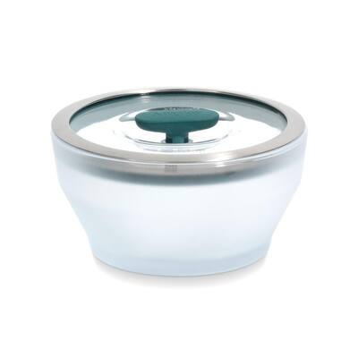 Microwave Cookware,Microwave Safe Mixing Bowls,Vegetable Steamer,Food Storage Container,1 x The Medium Deep Dish,2pc set