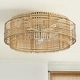 preview thumbnail 14 of 21, 19.69'' Boho Rattan Caged Ceiling Fan