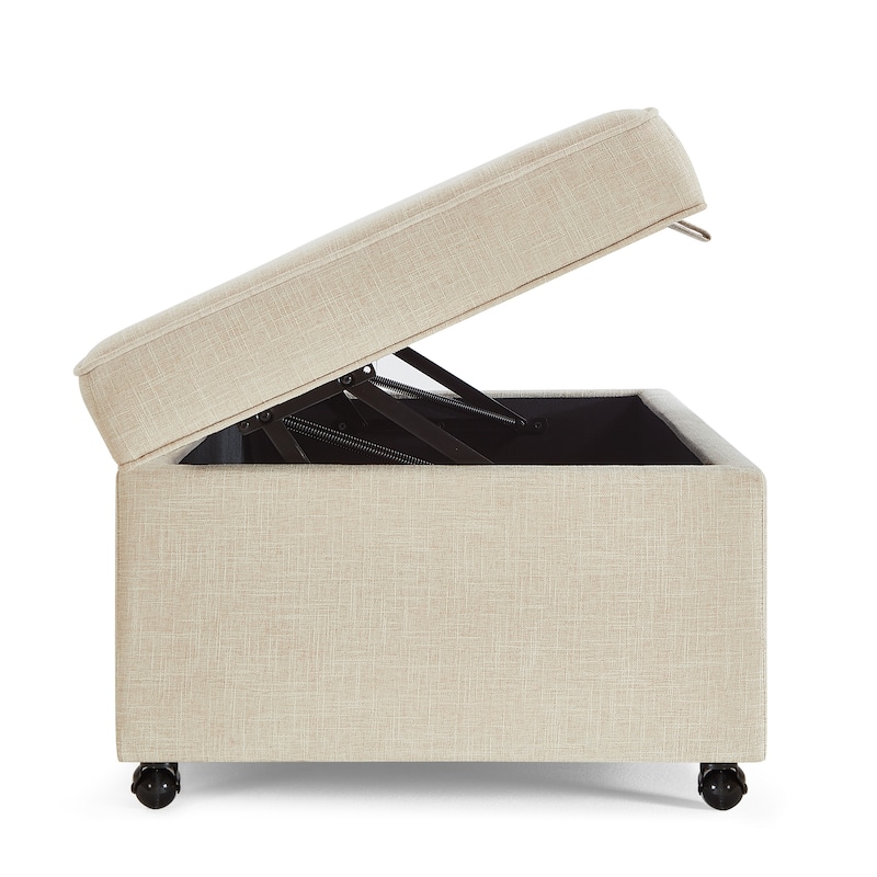 47'' Large Storage Ottoman with Wheels for Living Room