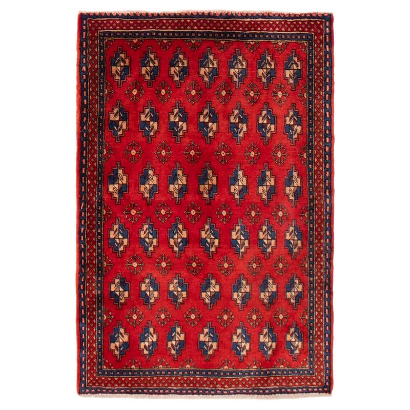 ECARPETGALLERY Hand-knotted Andelz Red Wool Rug - 3'3 x 4'10 - Red - 3'3 x 4'10