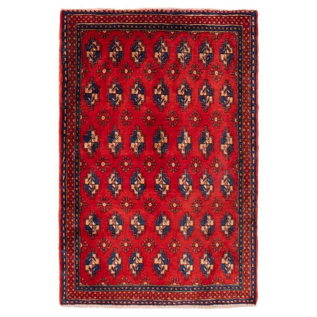 ECARPETGALLERY Hand-knotted Andelz Red Wool Rug - 3'3 x 4'10