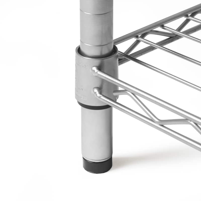 Seville Classics Heavy Duty 4-Tier Steel Wire Shelving, 36" W x 14" D x 56.5"H