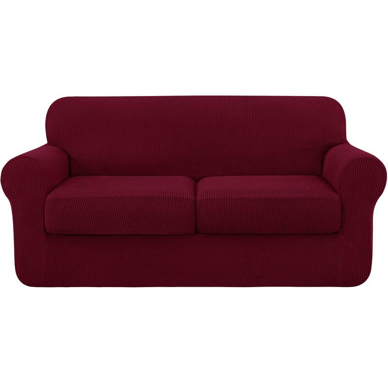 Subrtex Stretch Loveseat Slipcover Cover with 2 Separate Cushion Cover