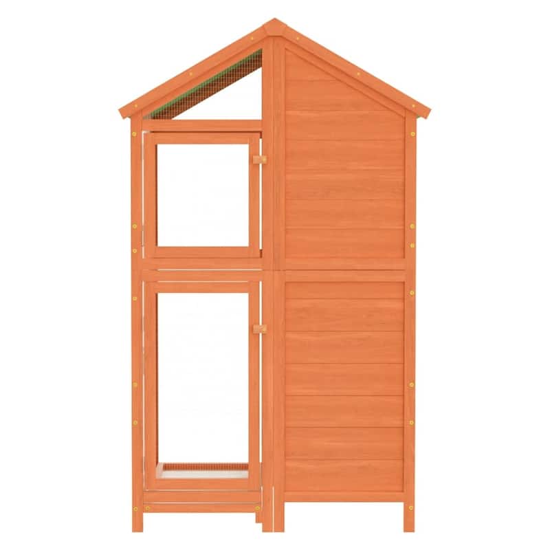 vidaXL Bird House Brown 38.2"x31.9"x59.8" Solid Wood Pine - 38.2" x 31.9" x 59.8" (L x W x H)