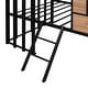 preview thumbnail 38 of 37, Twin Size Metal Loft Bed with Roof, Window, Guardrail, and Ladder