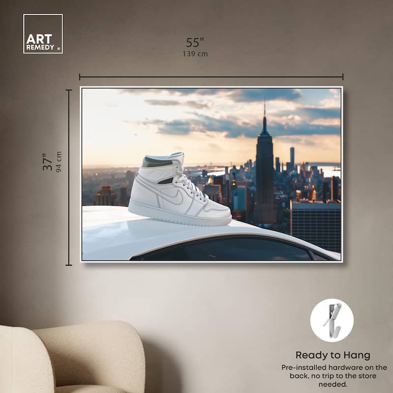 City Car and Sneakers Canvas by Art Remedy