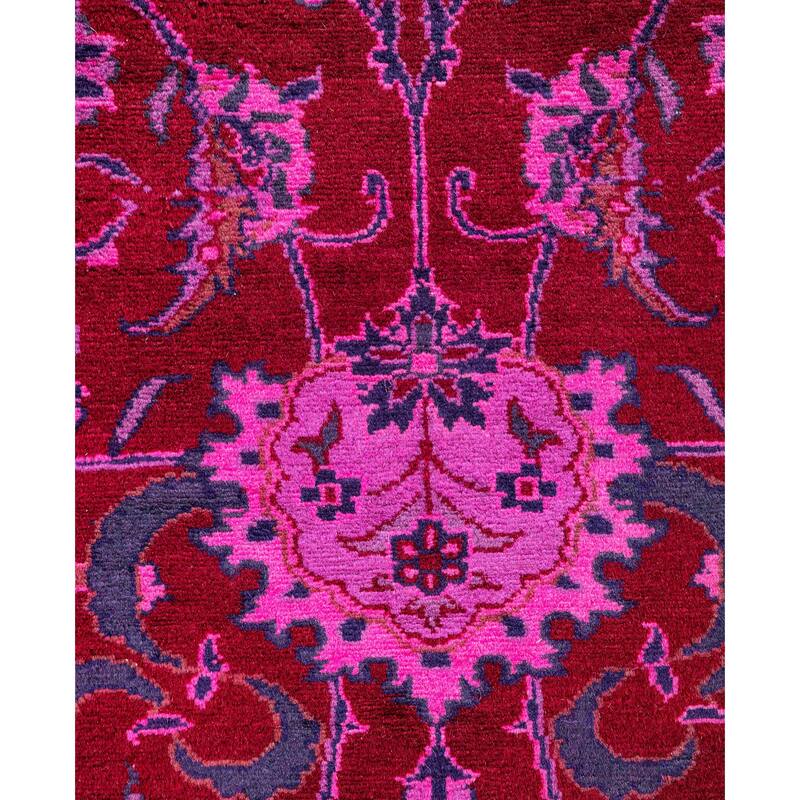 Overdyed One-of-a-Kind Hand-Knotted Area Rug - Red - 6' 1" x 8' 10"