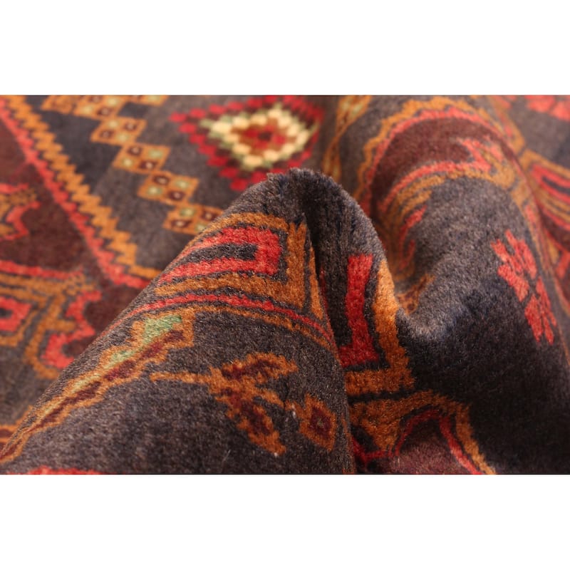 ECARPETGALLERY Hand-knotted Teimani Dark Grey Wool Rug - 2'10 x 4'7