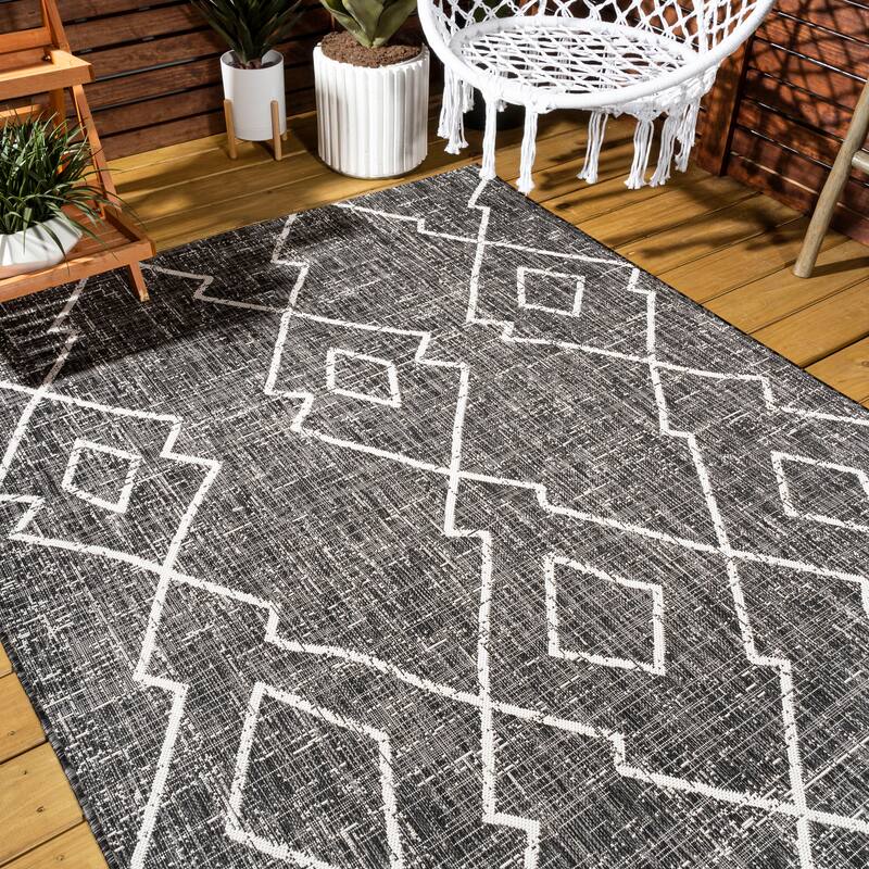 JONATHAN Y Derya Tribal Diamond Trellis Indoor/Outdoor Area Rug