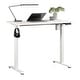 preview thumbnail 12 of 15, White Electric Standing Desk 4 Memory Presets 47x26 Inch USB A C Ports
