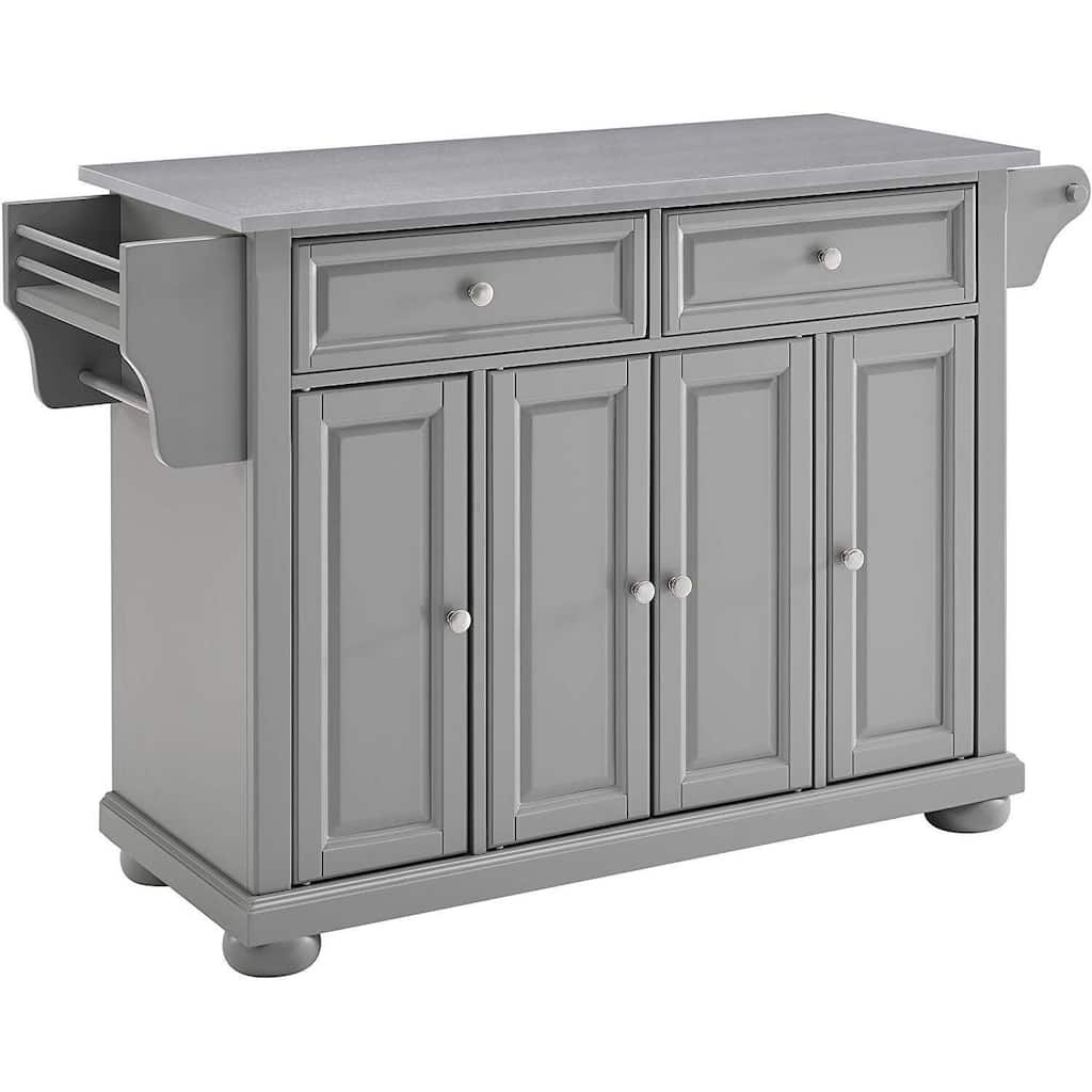 Kitchen Island Granite Top Full Size - Portable Kitchen Cart with Storage & Drawers - Modern Kitchen Furniture