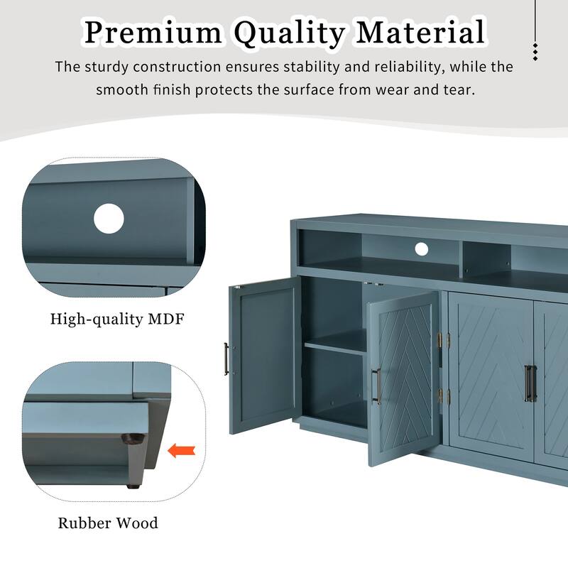 Sideboard with Open Storage and Adjustable Shelves