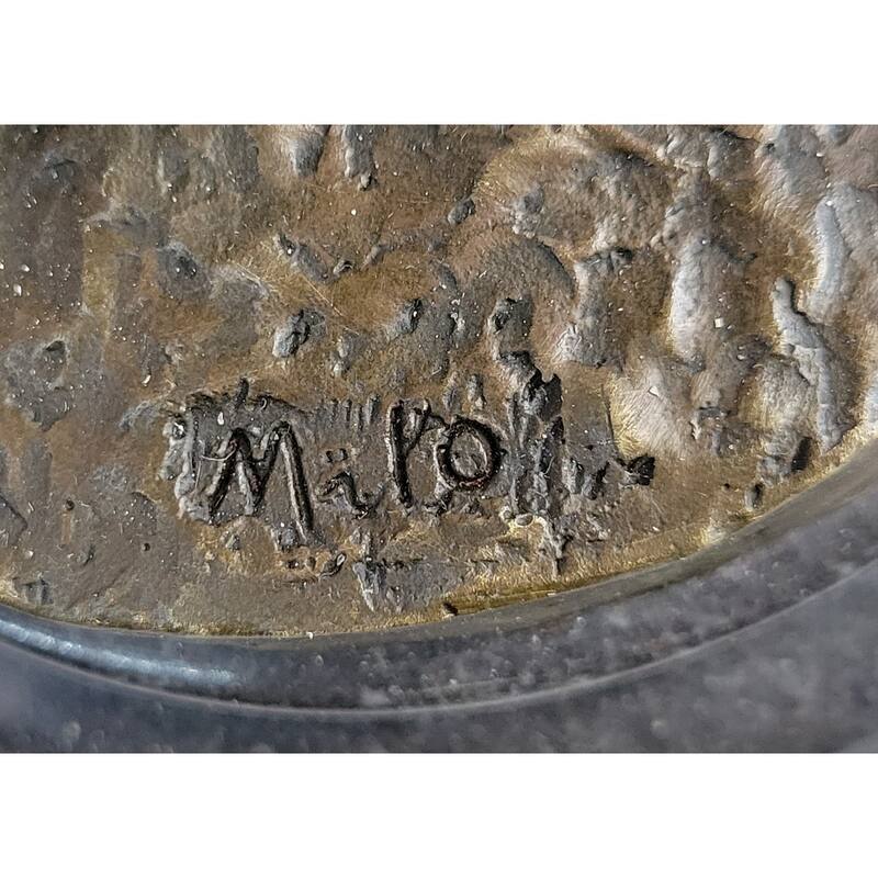 Golf Dad Golfer Golfing Man Bronze Sculpture Statue Figure Country Club Decor Marble Base