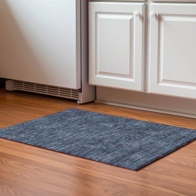 Premium Washable Super Soft Floral Imprint Mayfield Rug - Blue - 1' 8" x 2' 6" - Rectangle