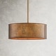 preview thumbnail 1 of 10, Artisan Antique Bronze Metal Drum Chandelier 20'' W-4 light sockets