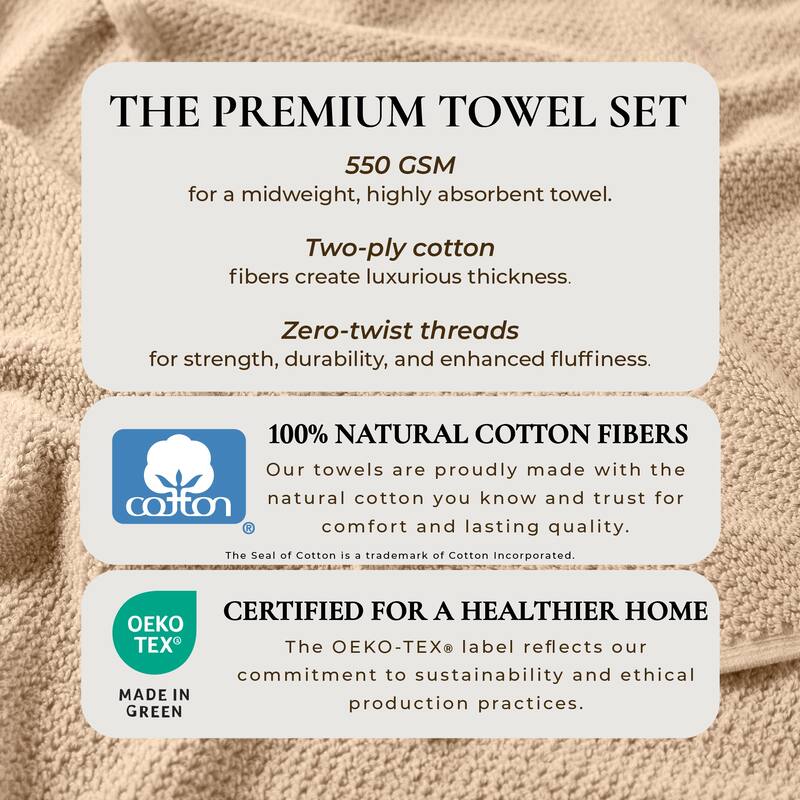 Linery & Co. Luxury Cotton Textured Bath Towel