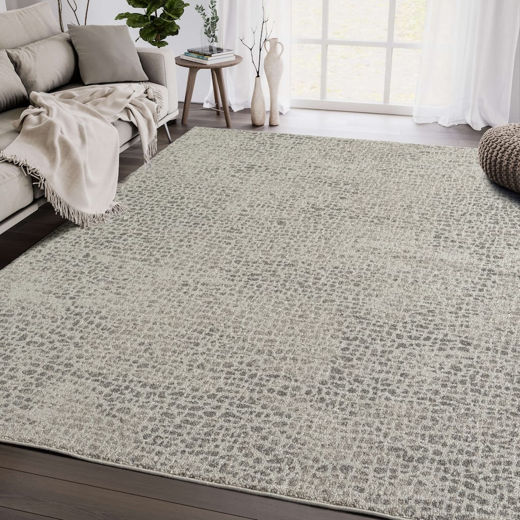 Abani Layla LAY140A Farmhouse Beige and Brown Animal Print Area Rug