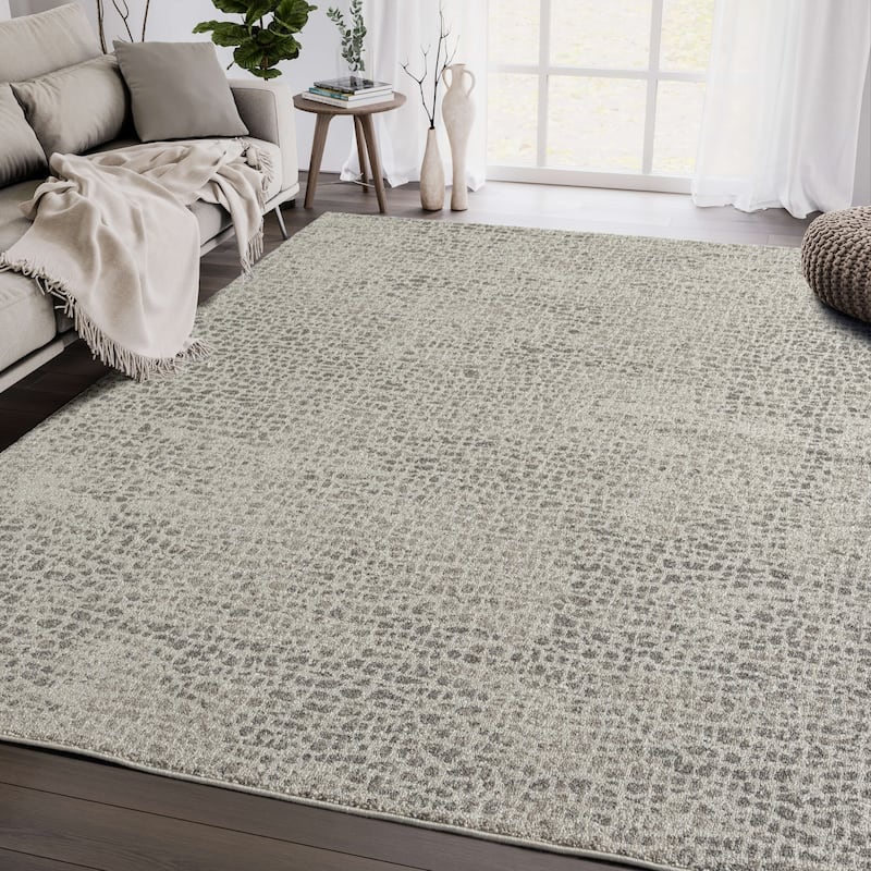 Abani Layla LAY140A Farmhouse Beige and Brown Animal Print Area Rug - 6' x 9' - Beige