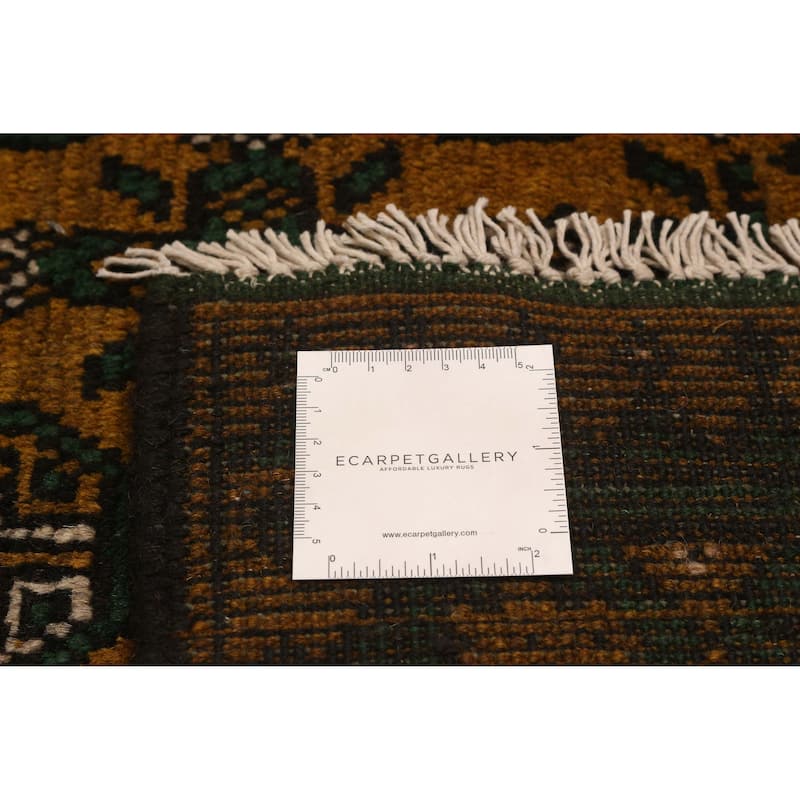 ECARPETGALLERY Hand-knotted Uzbek Kargahi Brown Wool Rug - 6'7 x 9'8