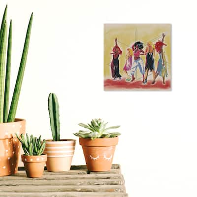 Wynwood Studio Fashion and Glam Lets Dance Yellow and Modern & Contemporary Wall Art Canvas Print