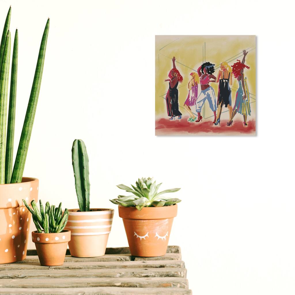 Wynwood Studio Fashion and Glam Lets Dance Yellow and Modern & Contemporary Wall Art Canvas Print