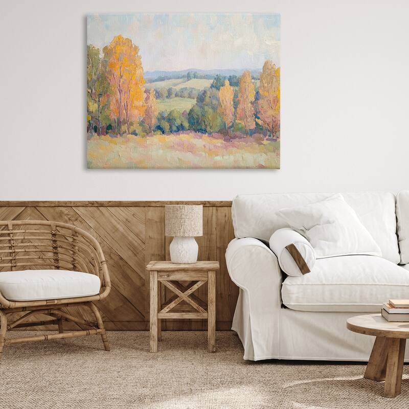 Stupell Countryside in Autumn Canvas Wall Art Design By Petal Prints Design