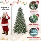 preview thumbnail 12 of 15, Flocked Christmas Tree with Red Berries & Pine Cones, 4-9FT 8 Foot