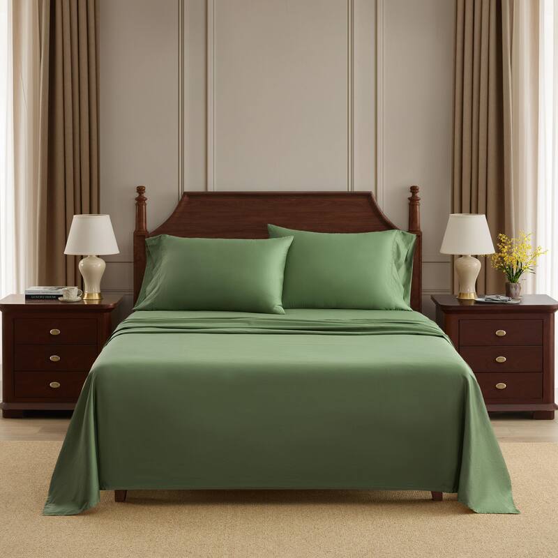 Martha By Martha Stewart Classic Elegance Solid Cotton Sheet Set