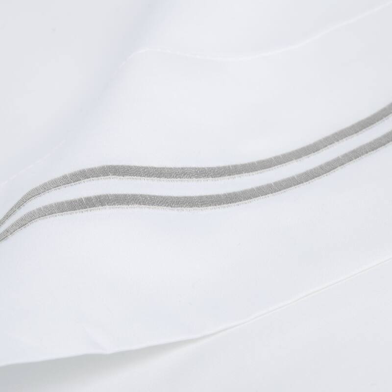Home Sweet Home Collection 600 Thread Count Cotton 2 Stripe Embroidery Bed Sheet Set