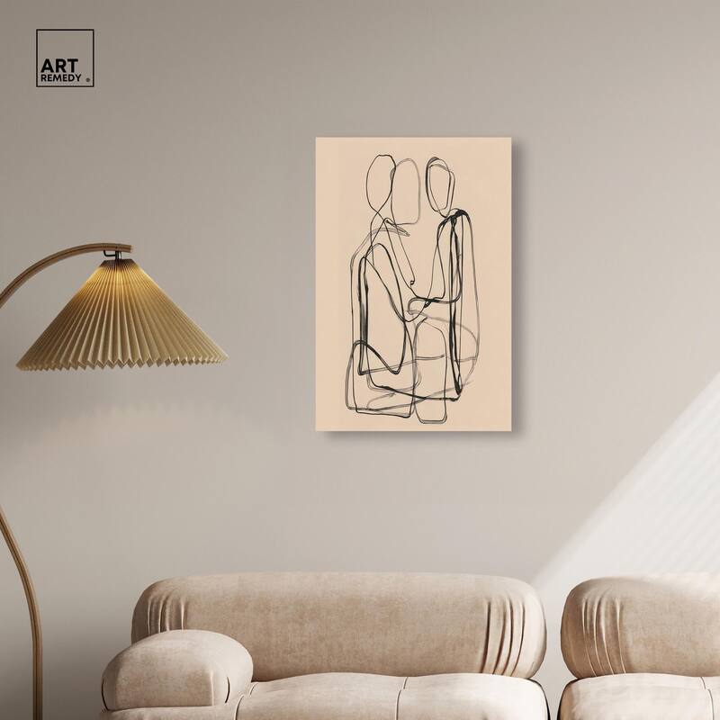 Embrace of Lines III Canvas by Art Remedy, Gallery Wrapped