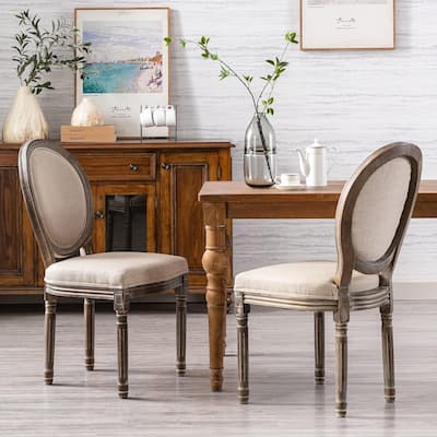 Farmhouse Dining Chairs Set of 2 Upholstered Chair