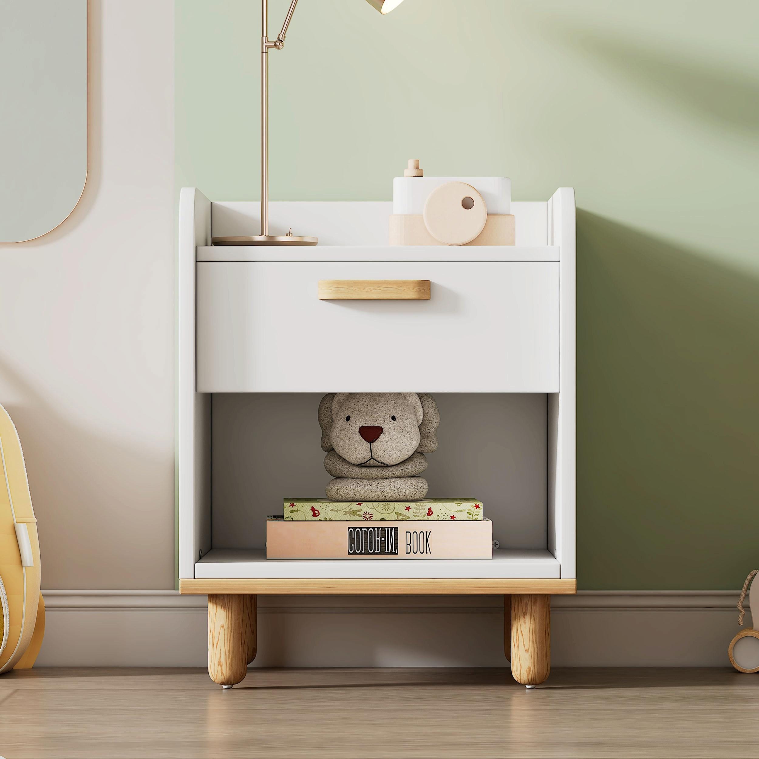 White online open nightstand