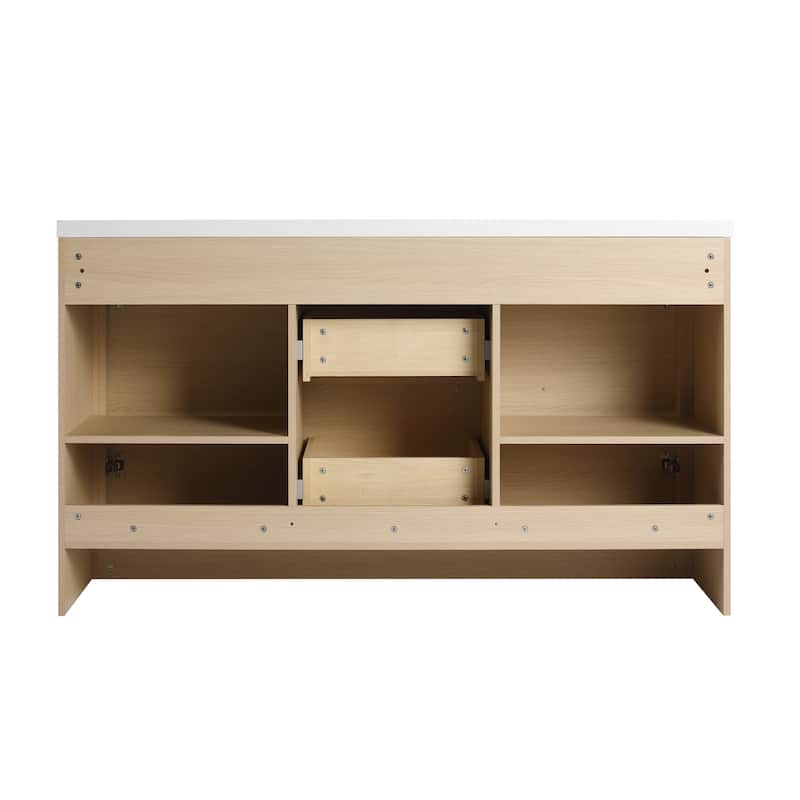 Malwee 24"/30"/36"/48"/60" Bathroom Vanity with Sink, FreeStanding Vanity with Soft Close Door and Drawer