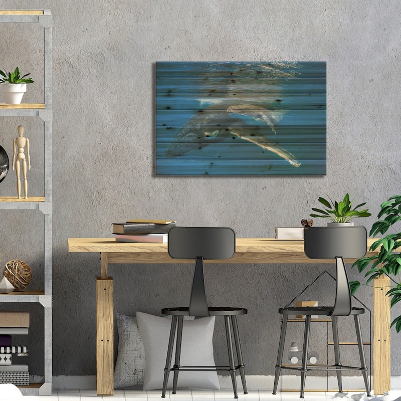 Humpback Whale Mother With Four Day Old Calf, Tonga Print On Wood by Suzi Eszterhas - Multi-Color