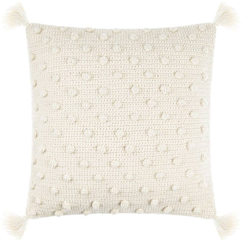 Artistic Weavers Kalae Crochet Pom Throw Pillow with Tassels