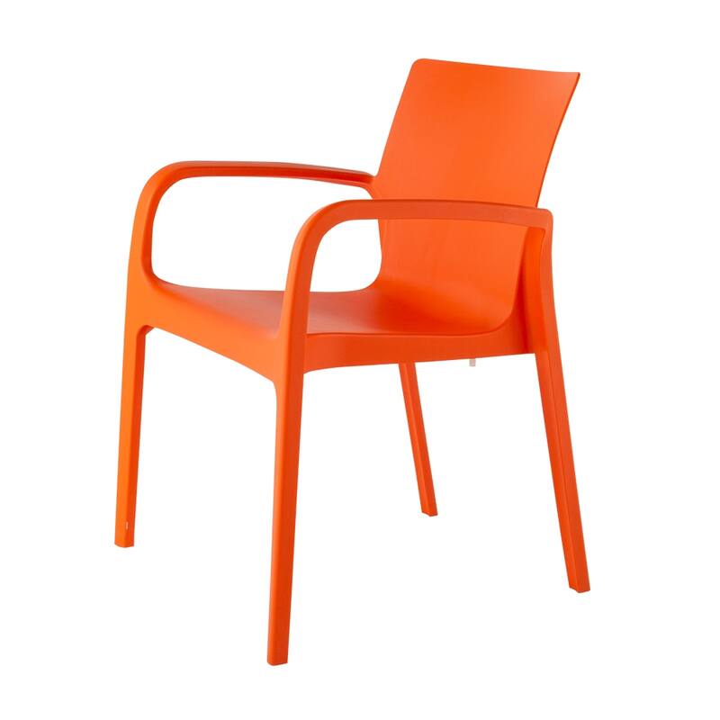 Alissa Resin Stackable All-Weather Dining Armchair, Set of 2