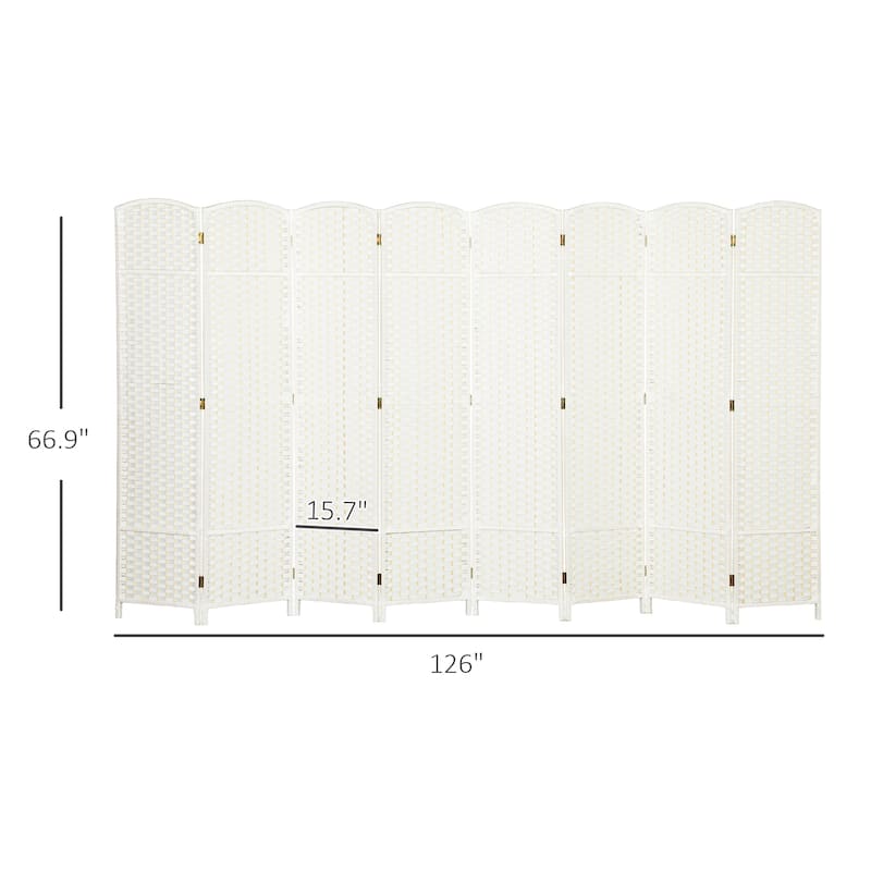 Polypropylene Pine Wood Weaving Room Divider with Arched Top