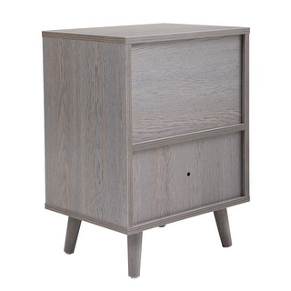 Low Foot Bedside Table Set of 2 with Drawer Storage Compartment and ...