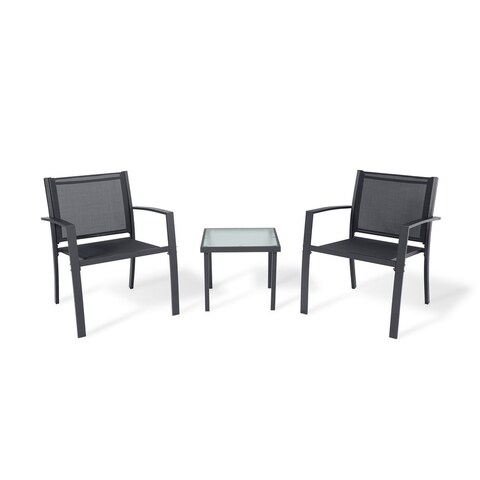 Sigtua Dark Gray 3-Piece Backyard Garden Furniture Seat