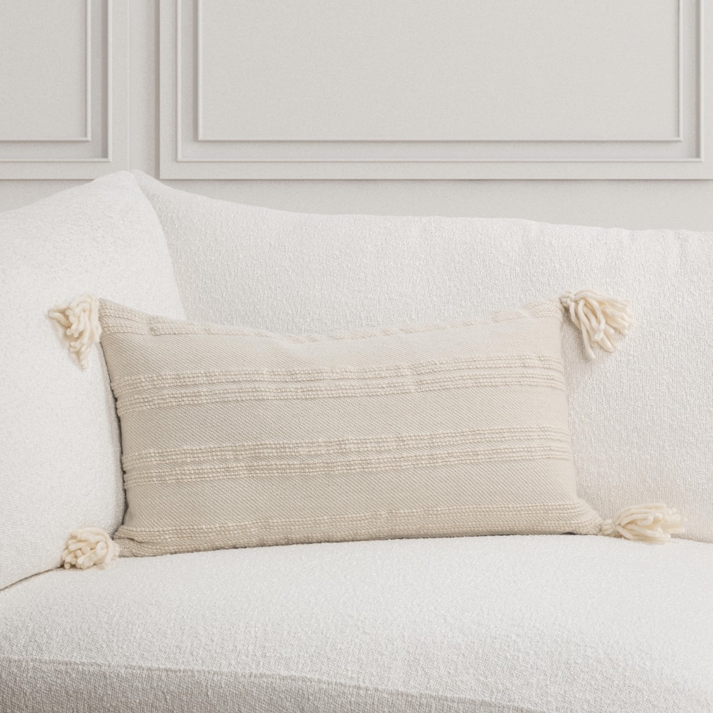 Villa by Classic Home York Wool Fabric Throw Pillow