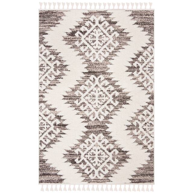 SAFAVIEH Moroccan Tassel Shag Iulieana Boho Tribal 2-inch Thick Rug