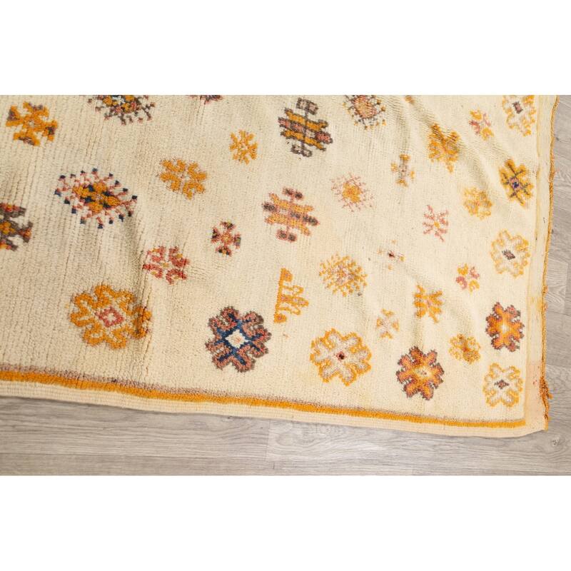 Tribal Moroccan Oriental Area Rug Wool Hand-knotted Foyer Carpet - 4'7" x 7'10"