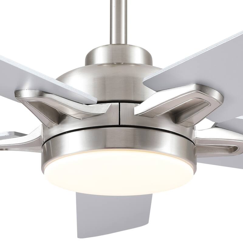 52" Indoor and Outdoor Ceiling Fan with Light Modern Ceiling Fan ,Remote and APP Conrol - 52 Inches