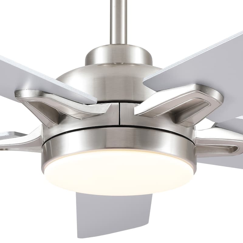 52" Modern Quiet Ceiling Fan with Light and Remote 6 Speed Airflow Bright Light for Bedroom Living Room Patio - 52 Inches