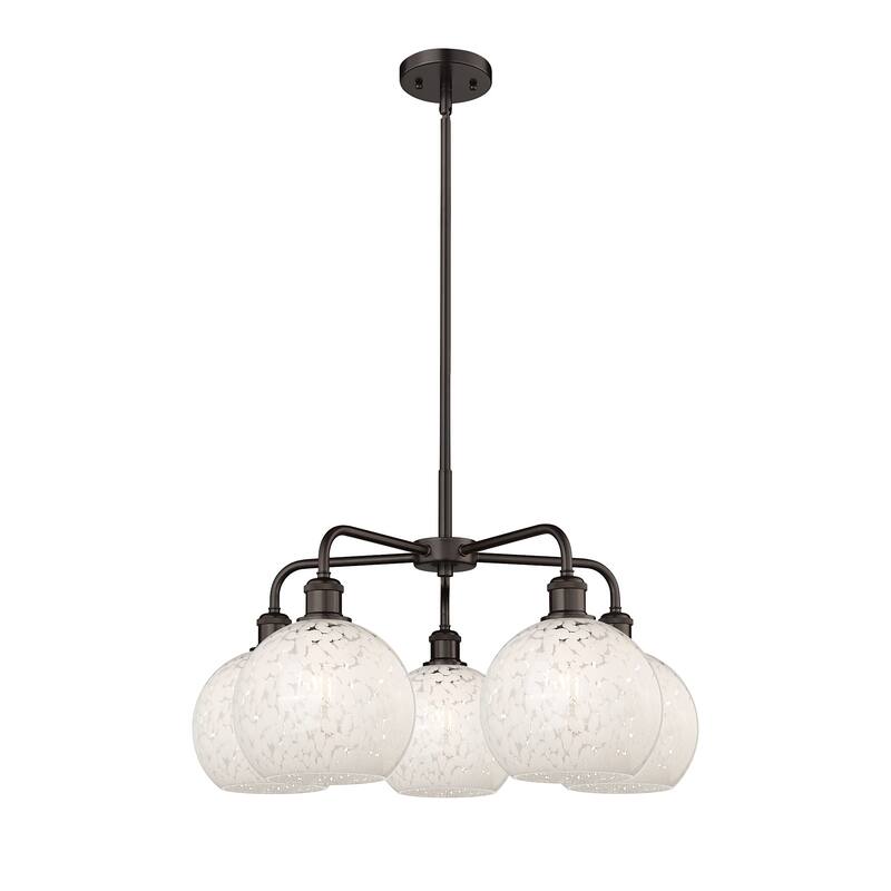 Innovations Lighting 516-5C-16-26-White Mouchette-Indoor Chandelier