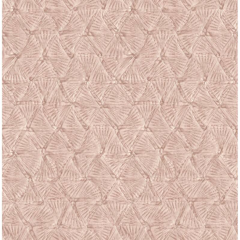 A-Street Prints Wright Rose Gold Textured Triangle Wallpaper