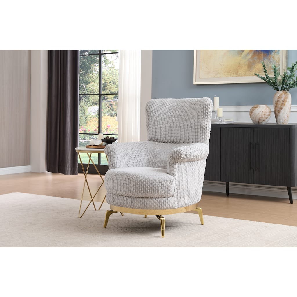 Zoe Chair in Cream and Gray