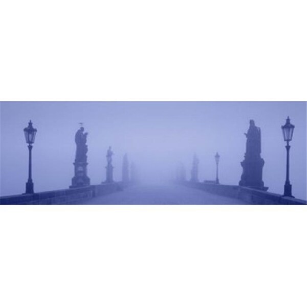 Charles Bridge In Fog Prague Czech Republic Poster Print By 3