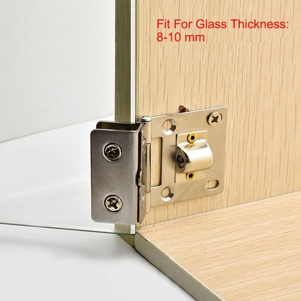 Shop 2pcs Glass Hinge Cabinet Door Clamp For 8 10mm Glass