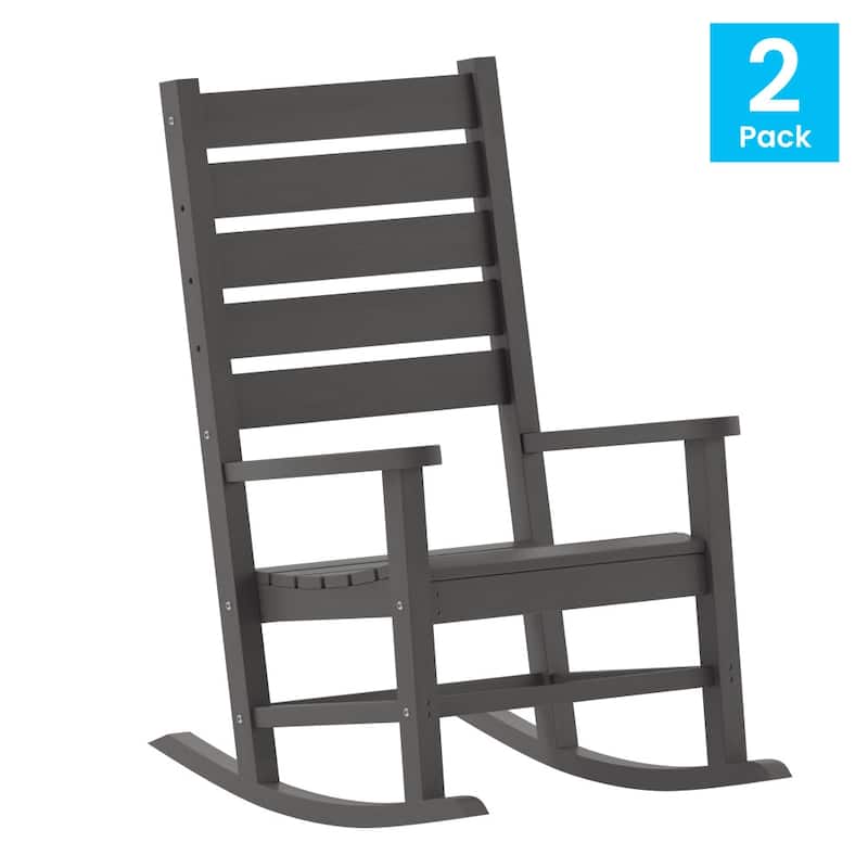 Classic Commercial Grade All-Weather Outdoor Rocking Chairs (Set of 2)